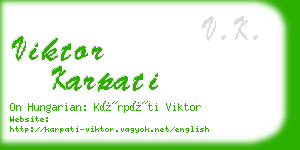 viktor karpati business card